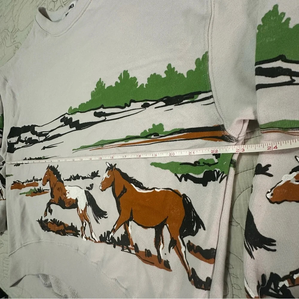 Daydreamer Gray Horse Print Sweatshirt - Picture 7 of 7